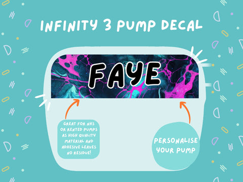 Infinity 3 Pump Sticker Tubie Life Feeding Pump Decal for Nutricia Infinity or Entralite Moog tube feeding pumps