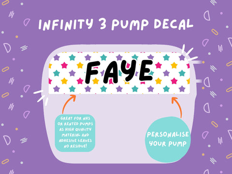 Infinity 3 Pump Sticker Tubie Life Feeding Pump Decal for Nutricia Infinity or Entralite Moog tube feeding pumps