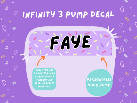 Infinity 3 Pump Sticker Tubie Life Feeding Pump Decal for Nutricia Infinity or Entralite Moog tube feeding pumps