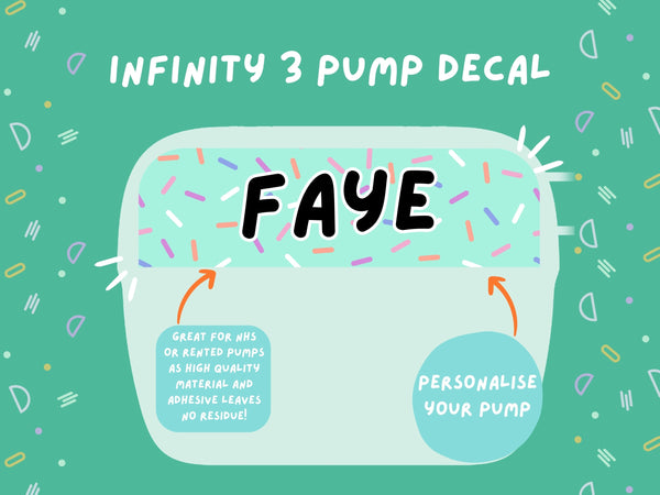 Infinity 3 Pump Sticker Tubie Life Feeding Pump Decal for Nutricia Infinity or Entralite Moog tube feeding pumps