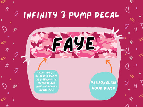 Infinity 3 Pump Sticker Tubie Life Feeding Pump Decal for Nutricia Infinity or Entralite Moog tube feeding pumps