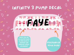 Infinity 3 Pump Sticker Tubie Life Feeding Pump Decal for Nutricia Infinity or Entralite Moog tube feeding pumps