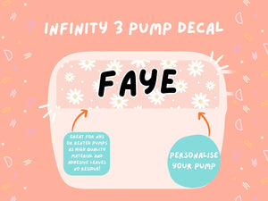 Infinity 3 Pump Sticker Tubie Life Feeding Pump Decal for Nutricia Infinity or Entralite Moog tube feeding pumps