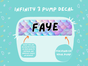 Infinity 3 Pump Sticker Tubie Life Feeding Pump Decal for Nutricia Infinity or Entralite Moog tube feeding pumps