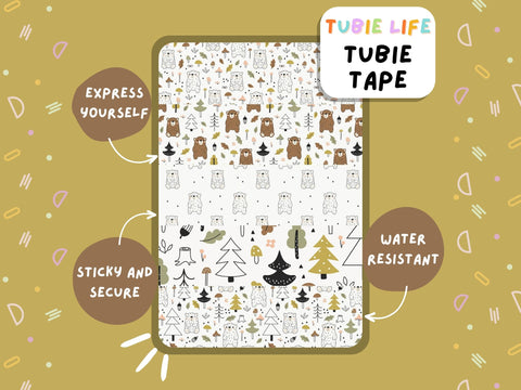 TUBIE TAPE Tubie Life bear ng tube tape for feeding tubes and other tubing