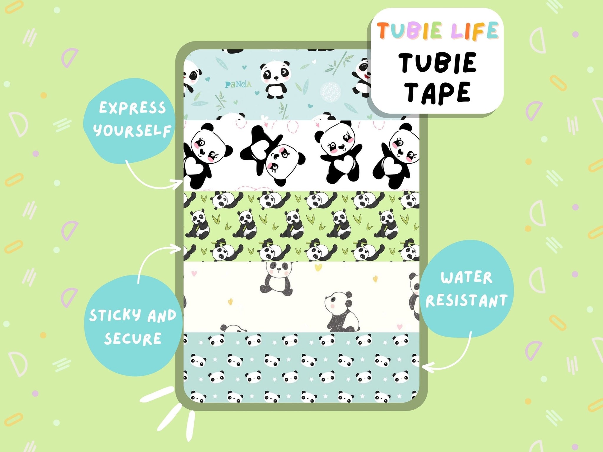 TUBIE TAPE Tubie Life panda ng tube tape for feeding tubes and other tubing