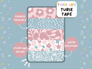 TUBIE TAPE Tubie Life pink and blue spring ng tube tape for feeding tubes and other tubing