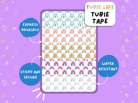 TUBIE TAPE Tubie Life rainbows ng tube tape for feeding tubes and other tubing