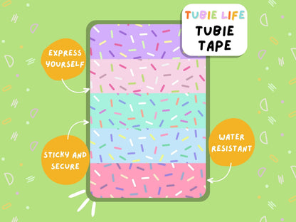 TUBIE TAPE Tubie Life sprinkles ng tube tape for feeding tubes and other tubing