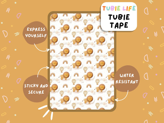 TUBIE TAPE Tubie Life lion ng tube tape for feeding tubes and other tubing Full Sheet