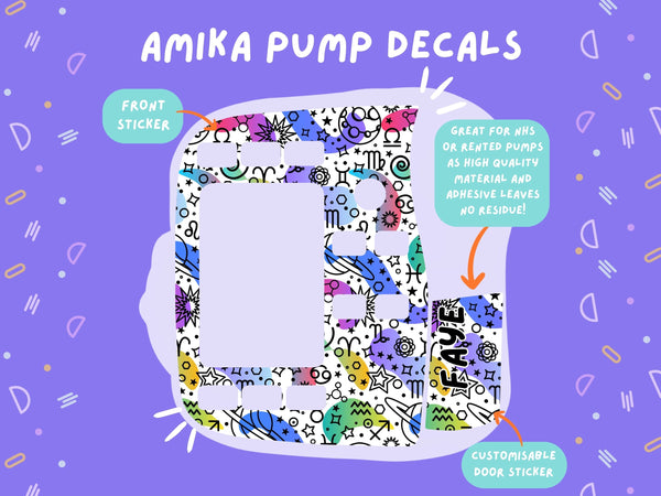 Amika Pump Sticker space Tubie Life Feeding Pump Decal for Fresenius Amika tube feeding pumps