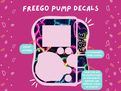 FreeGo Pump Sticker Tubie Life Feeding Pump Decal for Abbott FreeGo tube feeding pumps