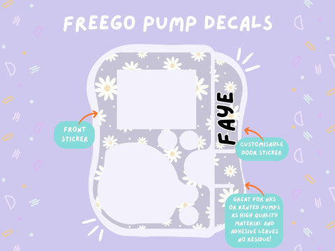 FreeGo Pump Sticker Tubie Life Feeding Pump Decal for Abbott FreeGo tube feeding pumps