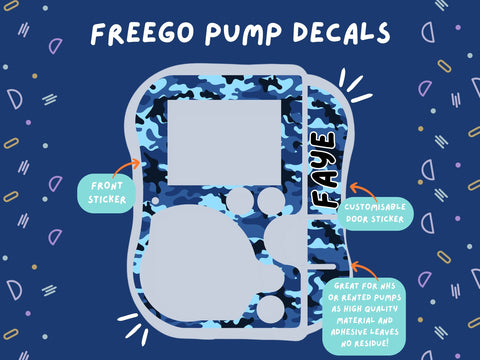 FreeGo Pump Sticker Tubie Life Feeding Pump Decal for Abbott FreeGo tube feeding pumps