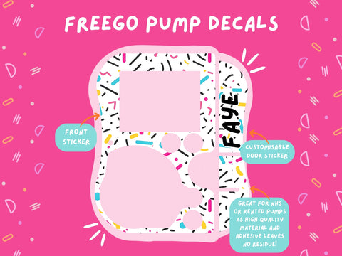 FreeGo Pump Sticker Tubie Life Feeding Pump Decal for Abbott FreeGo tube feeding pumps