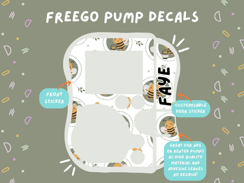 FreeGo Pump Sticker Tubie Life Feeding Pump Decal for Abbott FreeGo tube feeding pumps