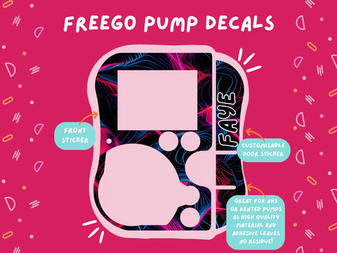 FreeGo Pump Sticker Tubie Life Feeding Pump Decal for Abbott FreeGo tube feeding pumps