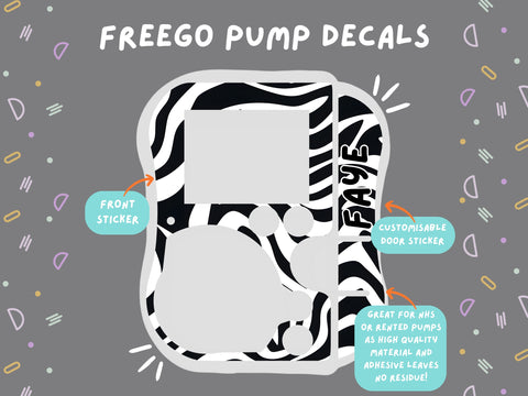 FreeGo Pump Sticker Tubie Life Feeding Pump Decal for Abbott FreeGo tube feeding pumps