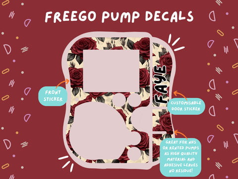 FreeGo Pump Sticker Tubie Life Feeding Pump Decal for Abbott FreeGo tube feeding pumps