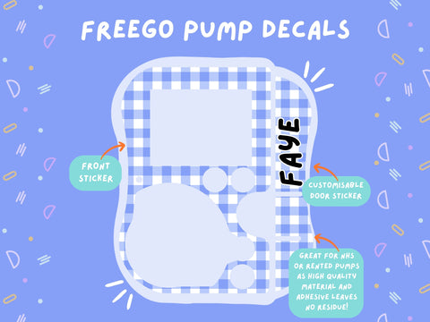 FreeGo Pump Sticker Tubie Life Feeding Pump Decal for Abbott FreeGo tube feeding pumps