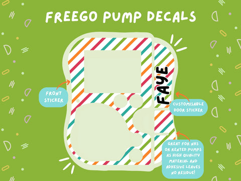 FreeGo Pump Sticker Tubie Life Feeding Pump Decal for Abbott FreeGo tube feeding pumps