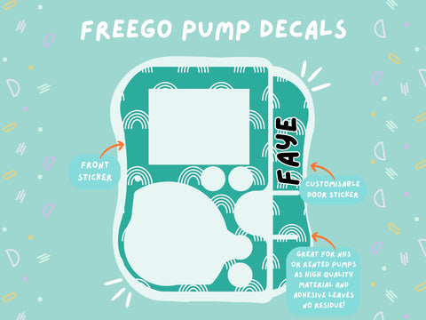 FreeGo Pump Sticker Tubie Life Feeding Pump Decal for Abbott FreeGo tube feeding pumps