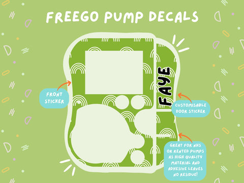 FreeGo Pump Sticker Tubie Life Feeding Pump Decal for Abbott FreeGo tube feeding pumps