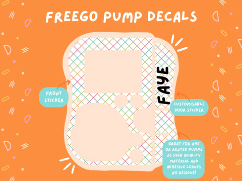 FreeGo Pump Sticker Tubie Life Feeding Pump Decal for Abbott FreeGo tube feeding pumps