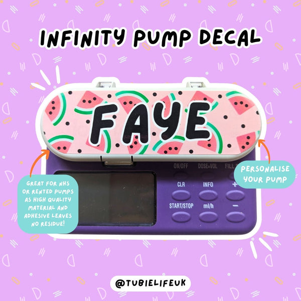 Infinity Pump Sticker Tubie Life Feeding Pump Decal for Nutricia Infinity or Entralite Moog tube feeding pumps