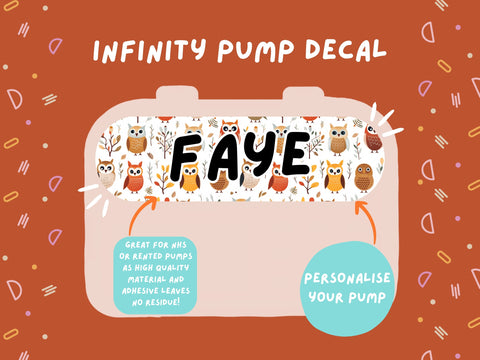 Infinity Pump Sticker Tubie Life Feeding Pump Decal for Nutricia Infinity or Entralite Moog tube feeding pumps