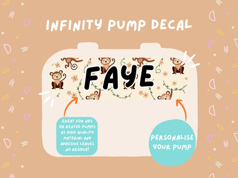 Infinity Pump Sticker Tubie Life Feeding Pump Decal for Nutricia Infinity or Entralite Moog tube feeding pumps