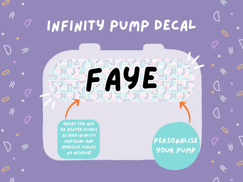 Infinity Pump Sticker Tubie Life Feeding Pump Decal for Nutricia Infinity or Entralite Moog tube feeding pumps