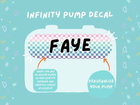 Infinity Pump Sticker Tubie Life Feeding Pump Decal for Nutricia Infinity or Entralite Moog tube feeding pumps