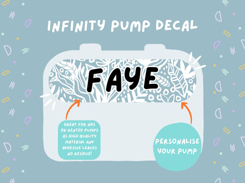 Infinity Pump Sticker Tubie Life Feeding Pump Decal for Nutricia Infinity or Entralite Moog tube feeding pumps