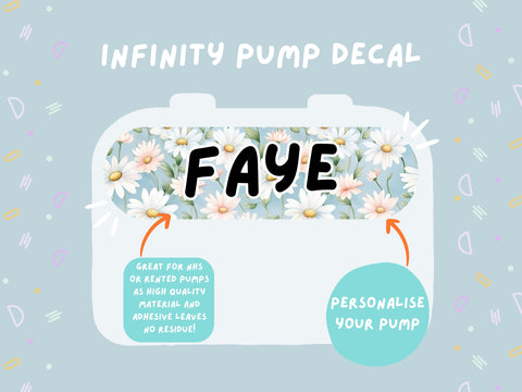 Infinity Pump Sticker Tubie Life Feeding Pump Decal for Nutricia Infinity or Entralite Moog tube feeding pumps