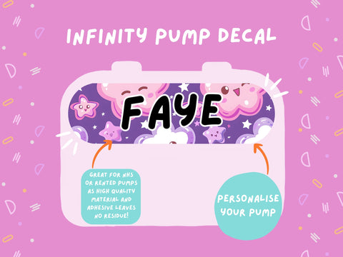 Infinity Pump Sticker Tubie Life Feeding Pump Decal for Nutricia Infinity or Entralite Moog tube feeding pumps