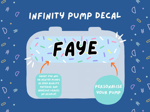 Infinity Pump Sticker Tubie Life Feeding Pump Decal for Nutricia Infinity or Entralite Moog tube feeding pumps