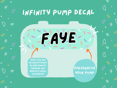 Infinity Pump Sticker Tubie Life Feeding Pump Decal for Nutricia Infinity or Entralite Moog tube feeding pumps