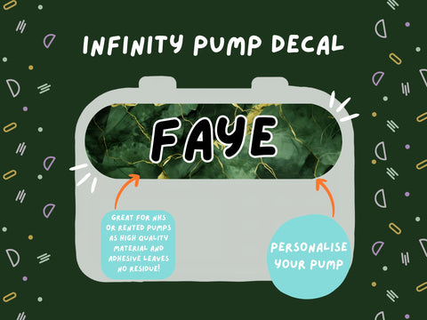 Infinity Pump Sticker Tubie Life Feeding Pump Decal for Nutricia Infinity or Entralite Moog tube feeding pumps