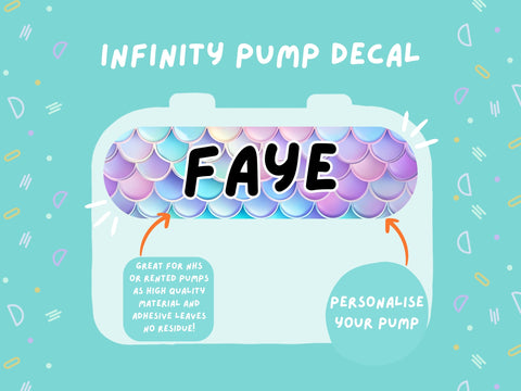 Infinity Pump Sticker Tubie Life Feeding Pump Decal for Nutricia Infinity or Entralite Moog tube feeding pumps