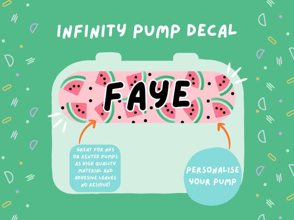 Infinity Pump Sticker Tubie Life Feeding Pump Decal for Nutricia Infinity or Entralite Moog tube feeding pumps