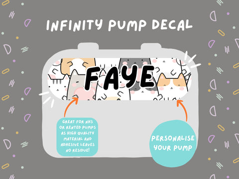 Infinity Pump Sticker Tubie Life Feeding Pump Decal for Nutricia Infinity or Entralite Moog tube feeding pumps