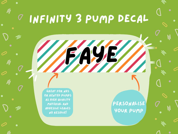 Infinity 3 Pump Sticker Tubie Life Feeding Pump Decal for Nutricia Infinity or Entralite Moog tube feeding pumps