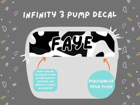 Infinity 3 Pump Sticker Tubie Life Feeding Pump Decal for Nutricia Infinity or Entralite Moog tube feeding pumps