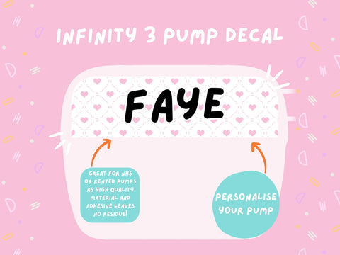 Infinity 3 Pump Sticker Tubie Life Feeding Pump Decal for Nutricia Infinity or Entralite Moog tube feeding pumps