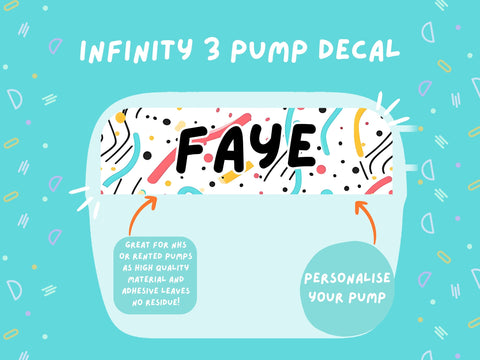 Infinity 3 Pump Sticker Tubie Life Feeding Pump Decal for Nutricia Infinity or Entralite Moog tube feeding pumps