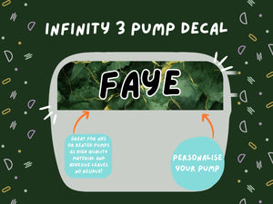 Infinity 3 Pump Sticker Tubie Life Feeding Pump Decal for Nutricia Infinity or Entralite Moog tube feeding pumps