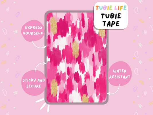 TUBIE TAPE Tubie Life ng tube tape for feeding tubes and other tubing pink and gold