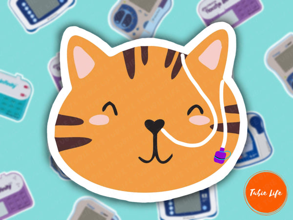 CHIBI THE TUBIE cat sticker | Tubie Life Gloss Sticker