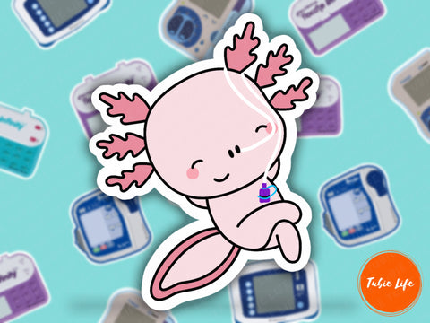 TOMI THE TUBIE axolotl sticker | Tubie Life Gloss Sticker